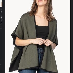 Lilla P reversible open front poncho